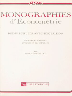 cover image of Biens publics avec exclusion